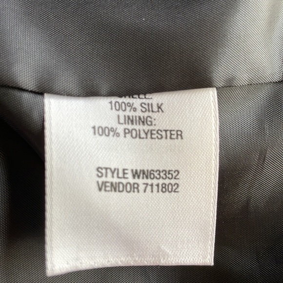 Nordstrom Black Silk Blazer with Gold Button | Petite 2 - Picture 5 of 7